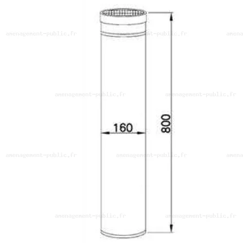 Potelet pour allées extérieures avec éclairage LED intégré